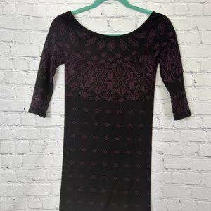 Intimately Free People BodyCon Dress with 3/4 Length Sleeves